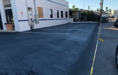 parking lot in need of pavement
